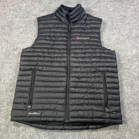 Eddie Bauer Other - Eddie Bauer Men's L Packable‎ Puffer Vest Black Gorpcore Outdoor Zip Logo